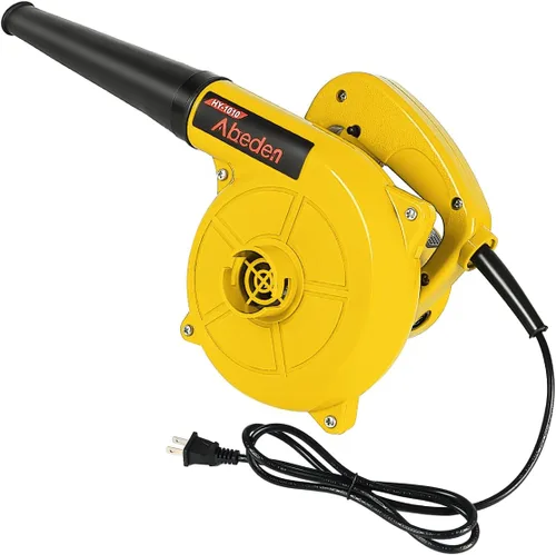 Abeden Soplador de hojas eléctrico con cable, 400 W, 110 V, 120 CFM/200 MPH, soplador y aspiradora 2 en 1 de 2 velocidades, barredora portátil