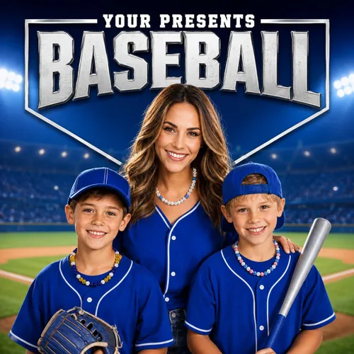 Miniatura 3 de Collar de béisbol Smilelife para niños 18 pulgadas, colección de hielo brillante, cadena de béisbol, diamantes de imitación, accesorios de béisbol