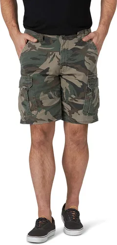 Wrangler Authentics - Pantalones cortos tipo cargo clásicos y elásticos para hombre