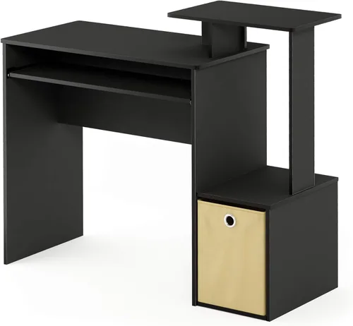 Miniatura 9 de Furinno Econ Escritorio multiusos para oficina en casa, color negro/marrón