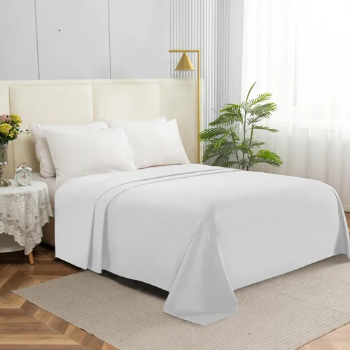 Miniatura 16 de Elegant Comfort Sábana encimera de 1 pieza de calidad hotelera, lujosa y suave, 1500 hilos, calidad egipcia, resistente a arrugas, manchas