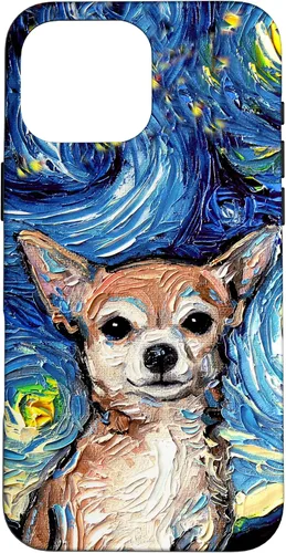 Miniatura 19 de Aja - Funda para iPhone 17, diseño de perro de noche estrellada, color marrón