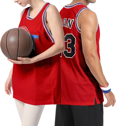 Miniatura 6 de Camiseta de baloncesto para hombre #23 camisetas de película espacial de los años 90 para Halloween, hip hop, ropa de fiesta, camisas deportivas