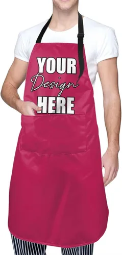 Miniatura 20 de AmaPark Delantal personalizado impermeable con bolsillos personalizados divertidos delantales de chef para cocinero Jaspeado Oscuro