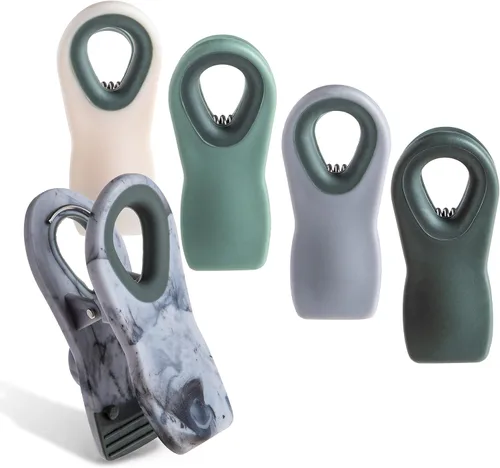 Miniatura 40 de COOK WITH COLOR Clips para bolsas de chips con imán para almacenamiento de alimentos con agarre hermético para bolsas de pan, bolsas de aperitivos