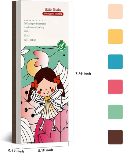 Miniatura 2 de Cavnewt Libros de acuarela para colorear para niños de 4 a 8 años, juegos de libros de pintura de acuarela de bolsillo, libros de pintura con agua
