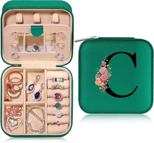 Parima Regalos de cumpleaños para mamá y madre joyero de viaje pequeño personalizado para mujeres, regalos del día de la madre, mejor mamá, abuela,