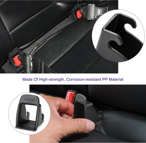 Miniatura 6 de 2 piezas de guía de enganche ISOFIX, conector de abrazadera de cinturón de asiento infantil para automóvil, guías localizadoras de abrazadera