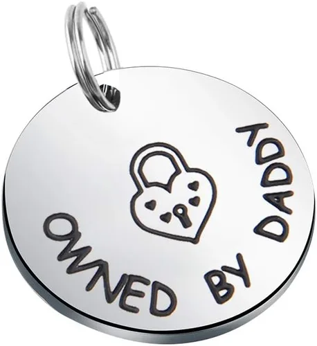 MAOFAED Regalo para parejas, regalo para esclava propiedad de papá DDLG, regalo BDSM, regalo para el día de San Valentín, regalo para ella, Metal