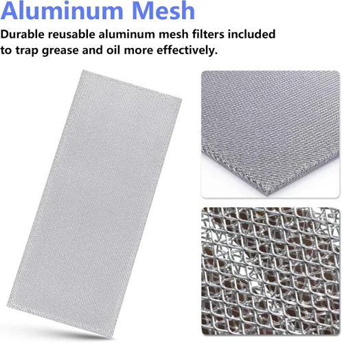 Miniatura 5 de S99010370 Filtro de campana extractora compatible con filtro de grasa de aluminio Broan Nutone, repuesto para filtros de campana extractora Broan