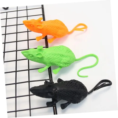 Miniatura 7 de 18pcs Simulation Mouse Figurine Skeleton Animals Halloween Decor Fake Poop Halloween Gnome Rats Decorations Prank Mouse Realistic Rats Soft Rubber
