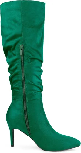 Miniatura 6 de Allegra K Botas altas hasta la rodilla con tacón de aguja y puntera puntiaguda para mujer