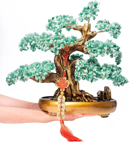 Miniatura 9 de Árbol bonsái de cristal de citrino natural, árbol de la vida, gran árbol de chakras de dinero Feng Shui para la suerte y la riqueza decoración