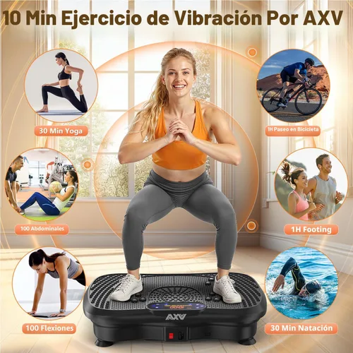 Miniatura 3 de AXV Vibration Plate Fitness Platform Exercise Machine Vibrating Shaking Full Body Shaker Workout Vibrate Stand Shake Board Sport for Weight Loss Fat