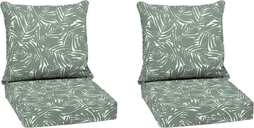 Miniatura 78 de Arden Outdoor Deep Seat Cushion Set, 24 x 24 pulgadas, Cojín para patio resistente al clima, a la lluvia y a la decoloración para silla, sofá y sofá