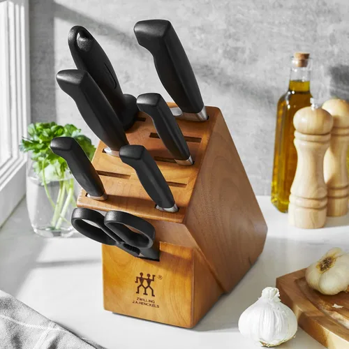 Miniatura 3 de ZWILLING Four Star Anniversary - Juego de bloques de cuchillos de 8 piezas Abedul
