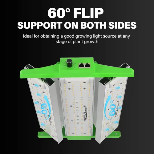 Miniatura 4 de RDJ Bouns Luces de cultivo de 120 W de espectro completo con UV e IR, ángulo de panel ajustable, atenuación de 0-100, cadena de margaritas, luces