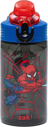 Miniatura 17 de Zak Designs Marvel Spider-Man - Botella de agua para la escuela o viajes, botella de agua de plástico duradero de 25 onzas con popote, asa y tapa