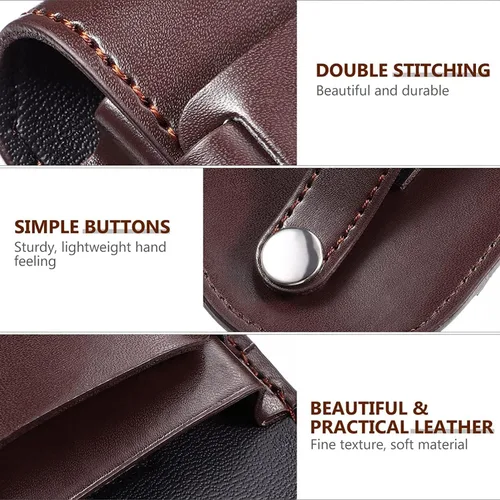Miniatura 4 de Pocket Watch Leather Case Protector Holder Waist Bag Timepiece General Accessories 47 mm