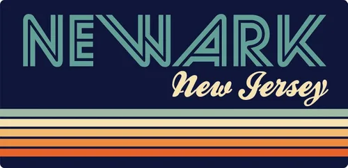 Newark New Jersey - Imán para nevera (5 x 2,5 pulgadas)