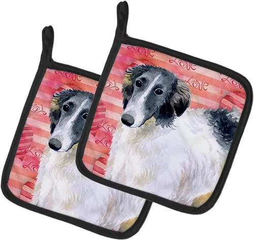 Miniatura 192 de Caroline's Treasures BB9655PTHD - Juego de soportes para ollas de cocina resistentes al calor, almohadillas calientes para horno, 7 1/2 x 7 1/2