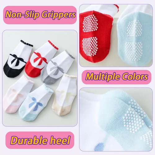 Miniatura 2 de hakugoo Calcetines de bebé con empuñaduras, calcetines de bebé que parecen zapatos, calcetines antideslizantes con pinzas para niños pequeños, 12