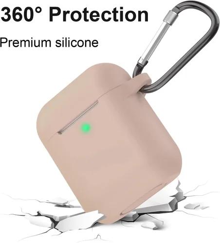 Miniatura 3 de Estuche de silicona para AirPods, estuche protector compatible con Airpods Serie 2 y 1 (no para estuche de carga inalámbrica)