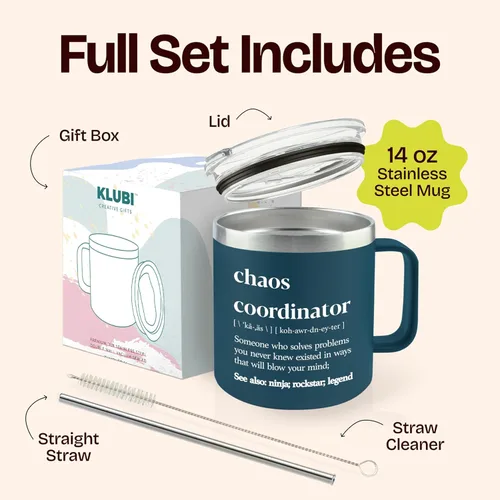 Miniatura 3 de Vaso de coordinador del caos, regalos administrativos para el día profesional, 14 onzas, taza de coordinador del caos, regalos de promoción
