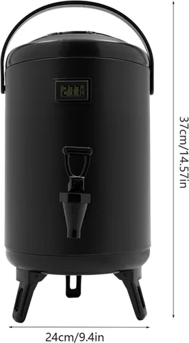 Miniatura 4 de Dispensador de bebidas calientes, dispensador de bebidas con aislamiento de acero inoxidable, dispensador de bebidas frías y calientes