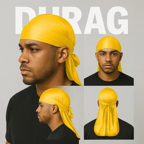 Miniatura 4 de Premium Durag Pack for Men, Silky Doo Rag for 360 540 720 Waves