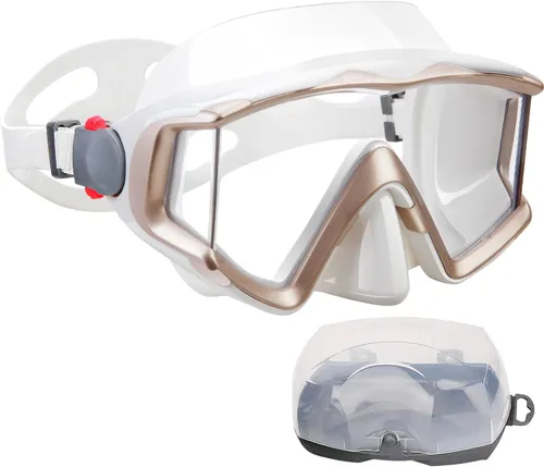 Miniatura 30 de Máscara de buceo Anti-niebla Natación Snorkel máscara adecuada para adultos Buceo Natación Snorkel Gafas Máscaras Lentes negro-azul