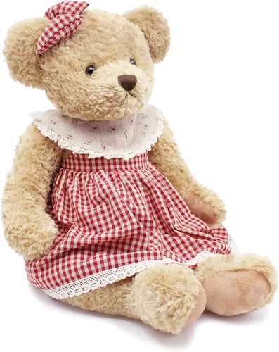 Miniatura 5 de oitscute Oso de Peluche Grande para Bebé con Ropa Animal de Peluche Lindo Juguete Suave de Felpa 25" (Grande Rojo y Marrón)