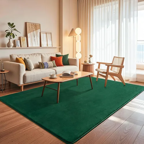 Miniatura 28 de Andecor Alfombra Peluda de Pasillo para Dormitorio Sala de Estar, 2x6 pies Verde Lavable Esponjosa Alfombras de Pasillo de Área para Cocina