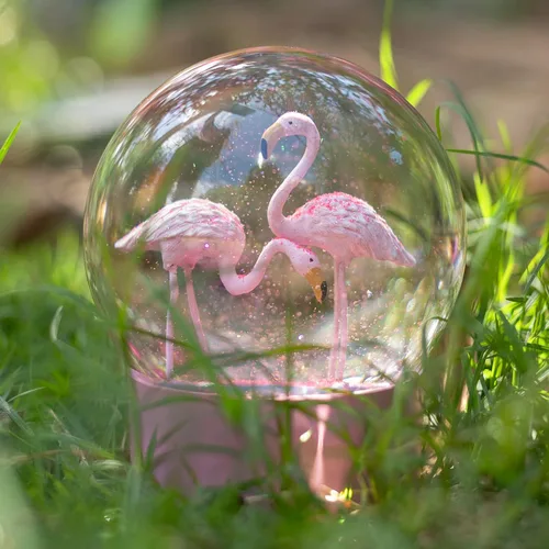 Miniatura 4 de Globo de nieve de flamenco rosa, globos de nieve de 100 mm para niñas, globos de nieve decorativos para decoración del hogar, cumpleaños