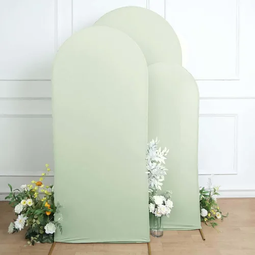 Miniatura 19 de Efavormart Juego de 3 Fundas de Arco de Boda de Spandex Lavanda Mate Ajustadas para Soportes de Telón de Fondo Chiara de Parte Superior Redonda