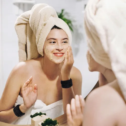Miniatura 7 de Chuangdi 4 pares de muñequeras para el lavado de la cara, muñequeras spa de microfibra, muñequeras absorbentes para mujeres, muñequeras para evitar