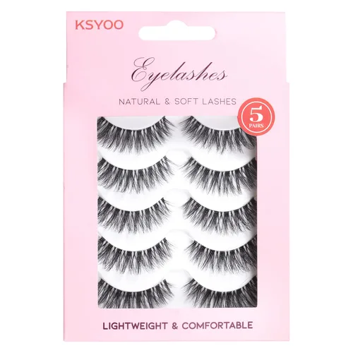 Miniatura 2 de Pestañas postizas de ojo de gato, pestañas onduladas, pestañas transparentes V1, pestañas rusas de tira que parecen extensiones, pestañas de ojo