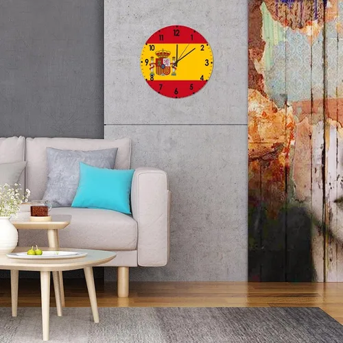 Miniatura 209 de Cheyan Reloj de pared con bandera de Canadá de 12 pulgadas, silencioso, sin tictac, de PVC, funciona con pilas, reloj redondo decorativo, regalo