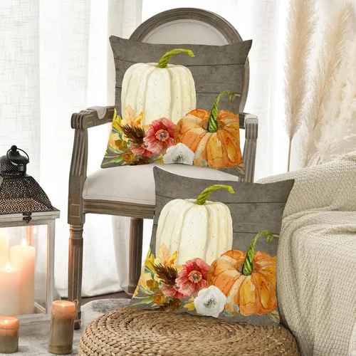 Miniatura 2 de Fundas de almohada decorativas de 16 x 16 pulgadas, patrón blanco y negro de tablero de ajedrez para sofá, fundas de cojín de granja para decoración