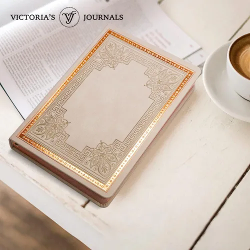 Miniatura 6 de Victoria's Journals Cuaderno con forro de cuero sintético y tapa dura, diario de viaje con diseño vintage de aspecto antiguo, tamaño A5, 5.7 x 8.1