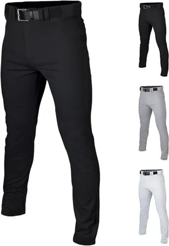 Easton Rival+ Pantalón de béisbol de largo completo, ajuste semirrelajado, tallas para adultos, unicolor o ribeteados