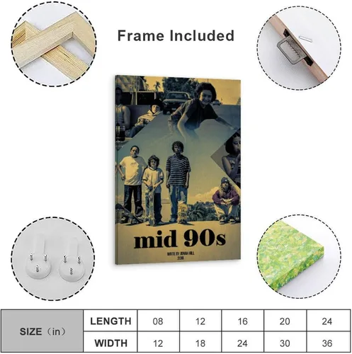 Miniatura 4 de CLBCIHWFN Póster de mediados de los años 90, película retro de comedia, drama, patinaje, película retro, para habitación, estética y arte de pared