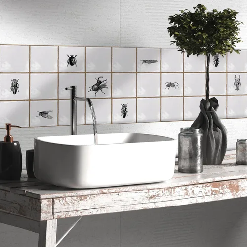 Miniatura 14 de Alwayspon Vinilo adhesivo efecto piedra, pegatinas para azulejos de pared autoadhesivas, protector antisalpicaduras para cocina y baño, T026