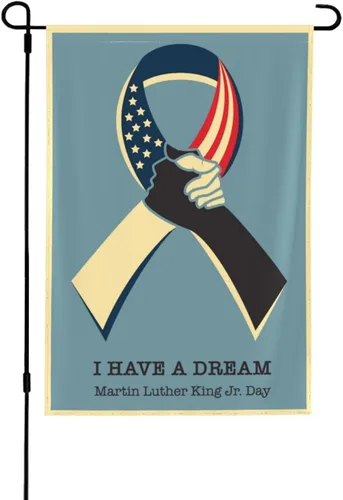 Miniatura 13 de Martin Luther King MLK - Bandera de jardín con texto en inglés "I Have A Dream", 12.5 x 18 pulgadas, banderas decorativas decorativas de doble cara