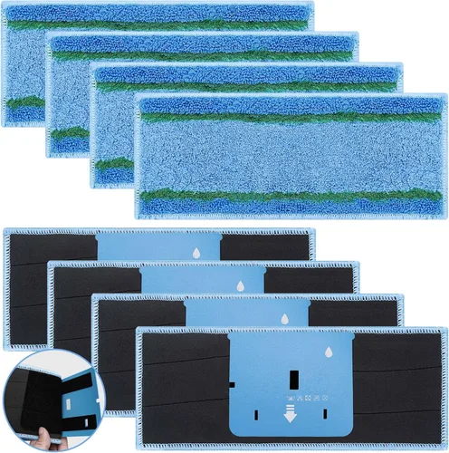 Miniatura 8 de Juego de 8 almohadillas húmedas M6 para iRobot Braava Jet m6 (6110) (6012) (6112) (6113) Robot Mop Ultimate, almohadillas húmedas de limpieza Azul-8