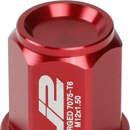 Miniatura 5 de J2 Engineering LN-T7-024-15-RD Rojo 7075 Aluminio M12X1.5 20Pcs L: Tuerca de 1.378 in con adaptador