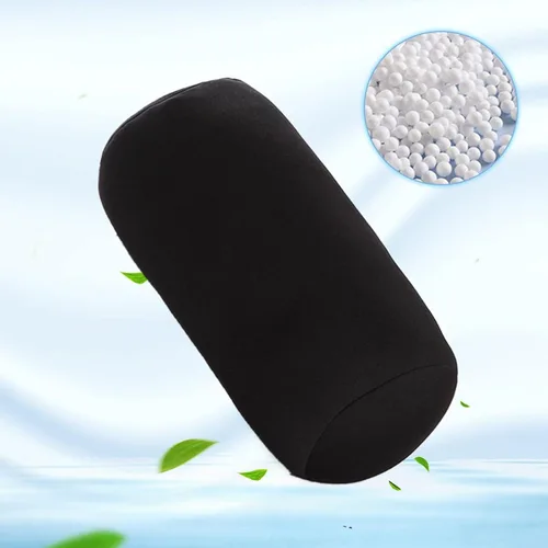 Miniatura 5 de ASkinds Almohada ortopédica de espuma viscoelástica para cuello cilíndrico redondo de microcuentas, 7 x 12 pulgadas