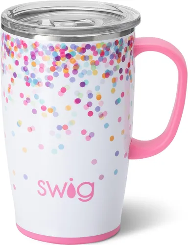 Miniatura 23 de Swig Life Taza de Viaje de 18 oz, Vaso Aislante con Asa y Tapa, Taza de Café de Viaje, Compatible con Portavasos, Acero Inoxidable, Vaso de 18 oz