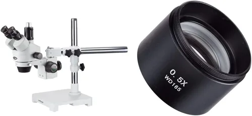 Miniatura 8 de AmScope SM-3T microscopio estéreo trinocular profesional con zoom estereoscópico SM-3T con control simultáneo de enfoque, oculares WH10x, aumento