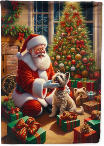 Miniatura 81 de Caroline's Treasures DAC4159CHF - Bandera de casa de Husky siberiano y Papá Noel para porche, grande, para colgar en la pared, poliéster